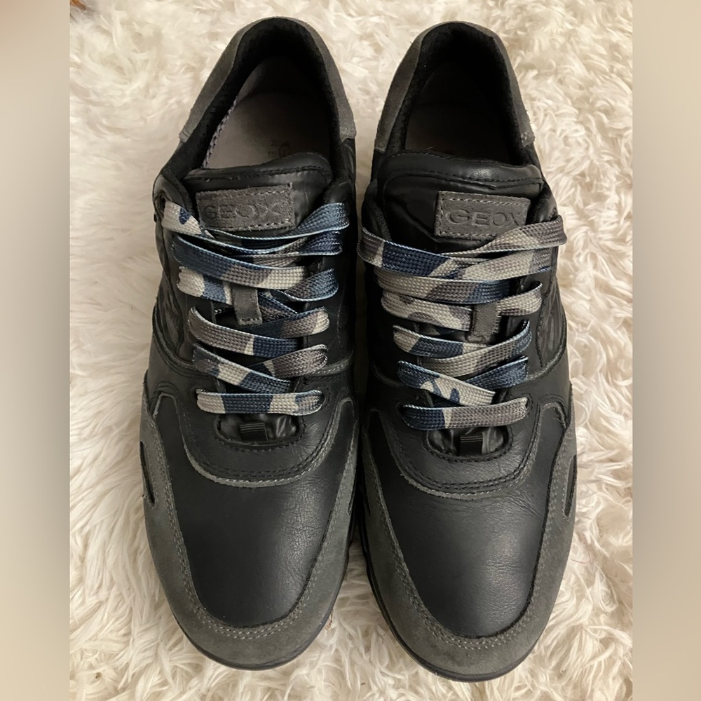 Geox Respira Men's Black and Gray Sneakers